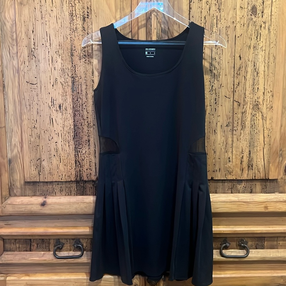 Tennis Pickleball Golf Tank Dress With Pleats & Mesh Accents